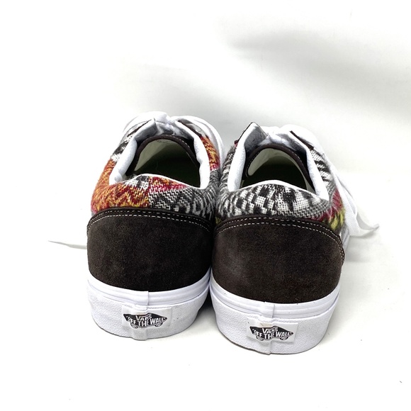 VANS Old Skool Fair Isle Low Brown Multi Women Canvas Suede Sneakers VN0A5JMIBF0 - Picture 8 of 10
